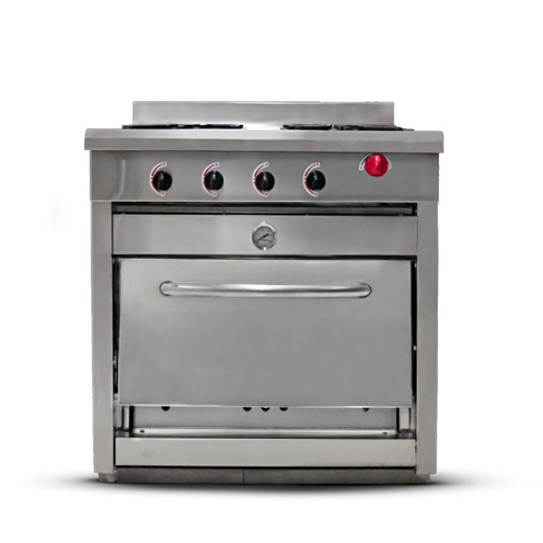 Cocina 4 quemadores Horno 50x50 inoxidable TICGAS