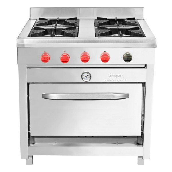 Cocina 4 quemadores Horno 65x65 inoxidable TICGAS